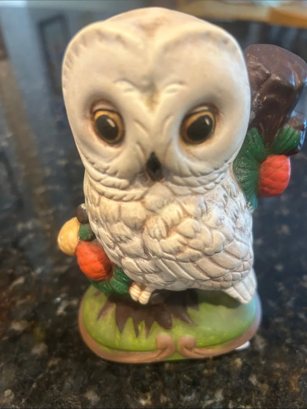 Vintage Decorative White Owl Figurine for Bird Lovers